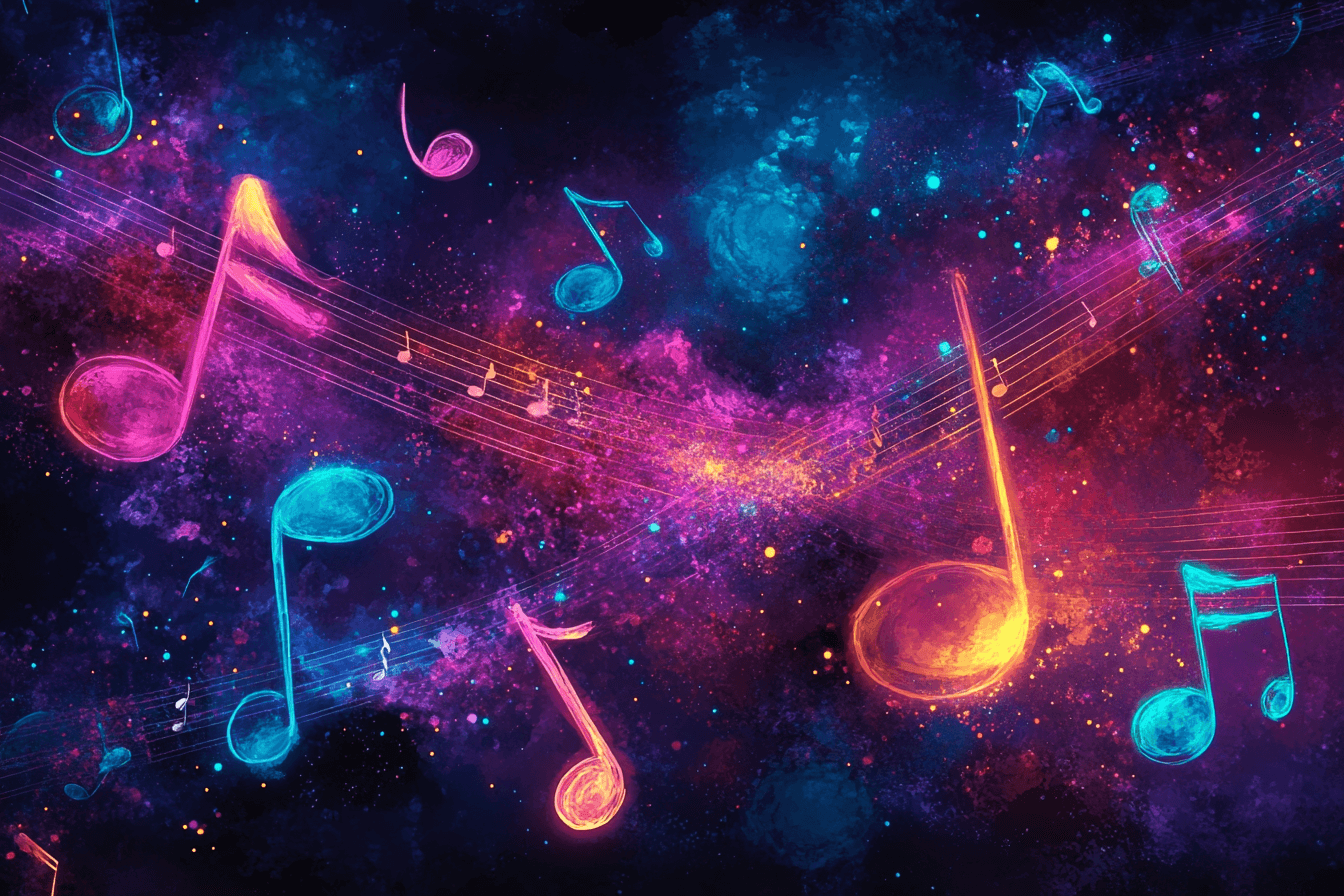 Papier Peint Imprimé Musique Ado