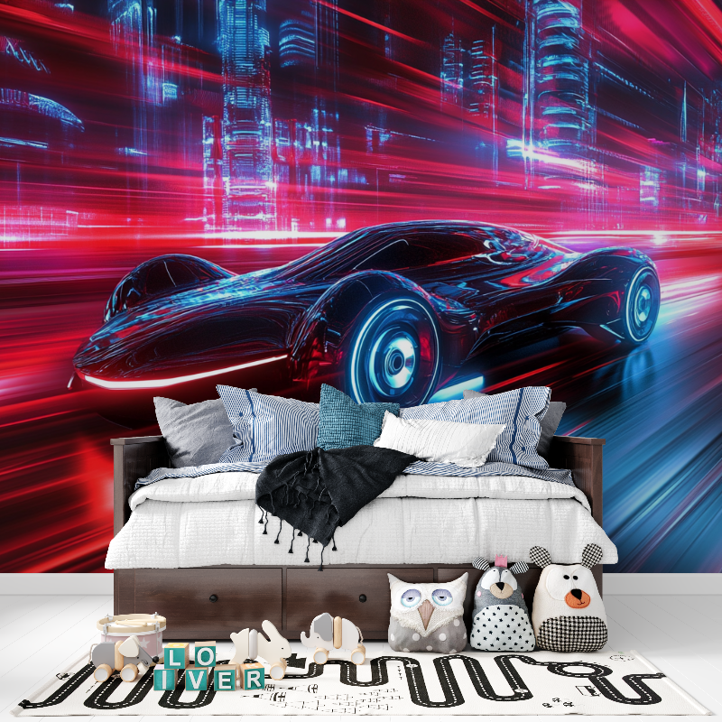 Papier peint gamer passion vitesse tapisserie pour ado