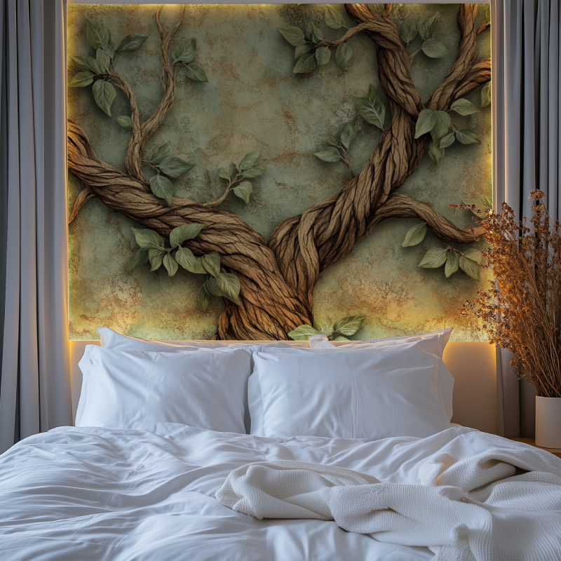 Papier peint arbre genealogique chambre premium