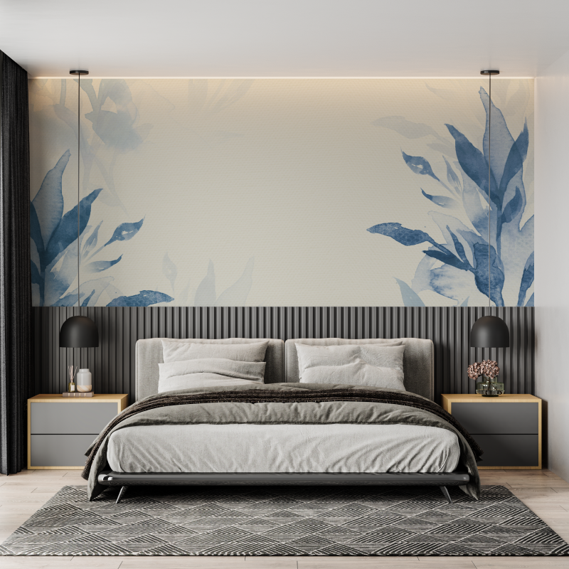 Papier peint aquarelle tendance chambre mural adulte