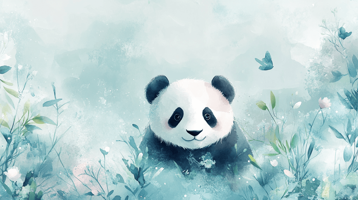 Papier Peint Panda Ambiance Féerique