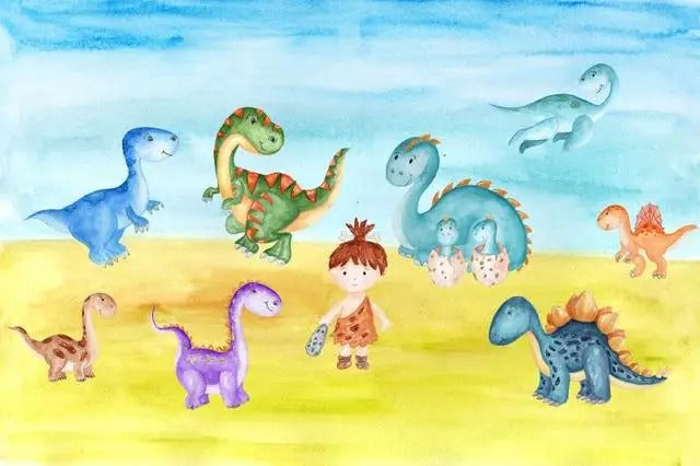 Selbstklebende Dinosaurier-Tapete