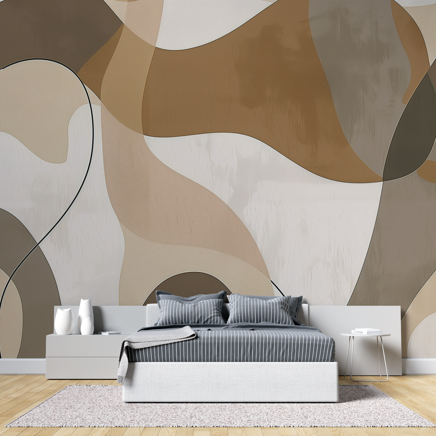 Papier peint panoramique chambre parentale tete de lit