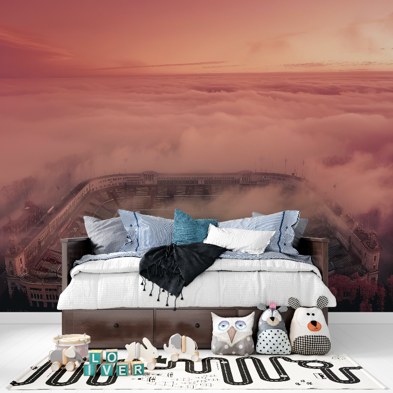 Papier peint panoramique stade de foot tapisserie pour ado