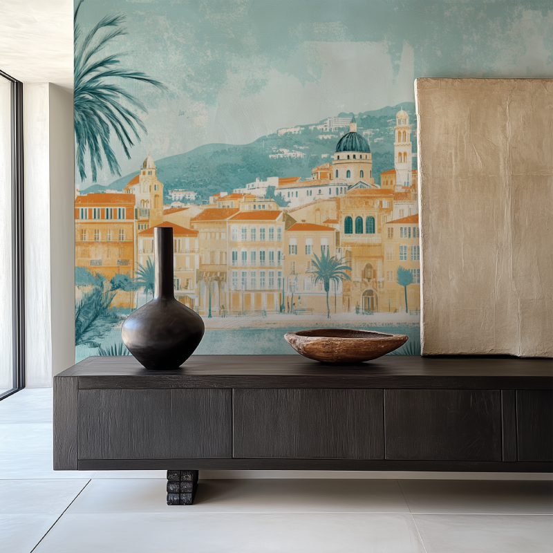 Papier peint vintage nice salle manger papier