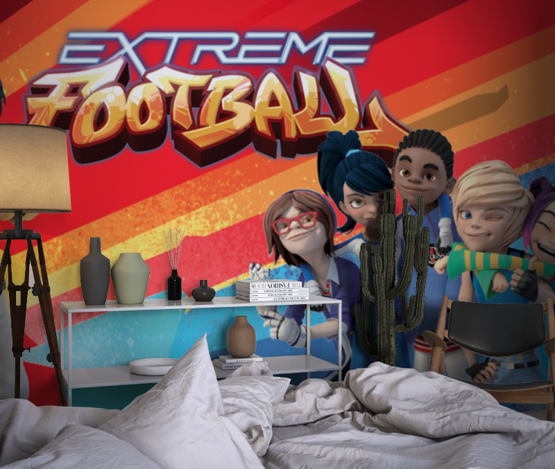 Papier de peint foot de rue extreme chambre dado1