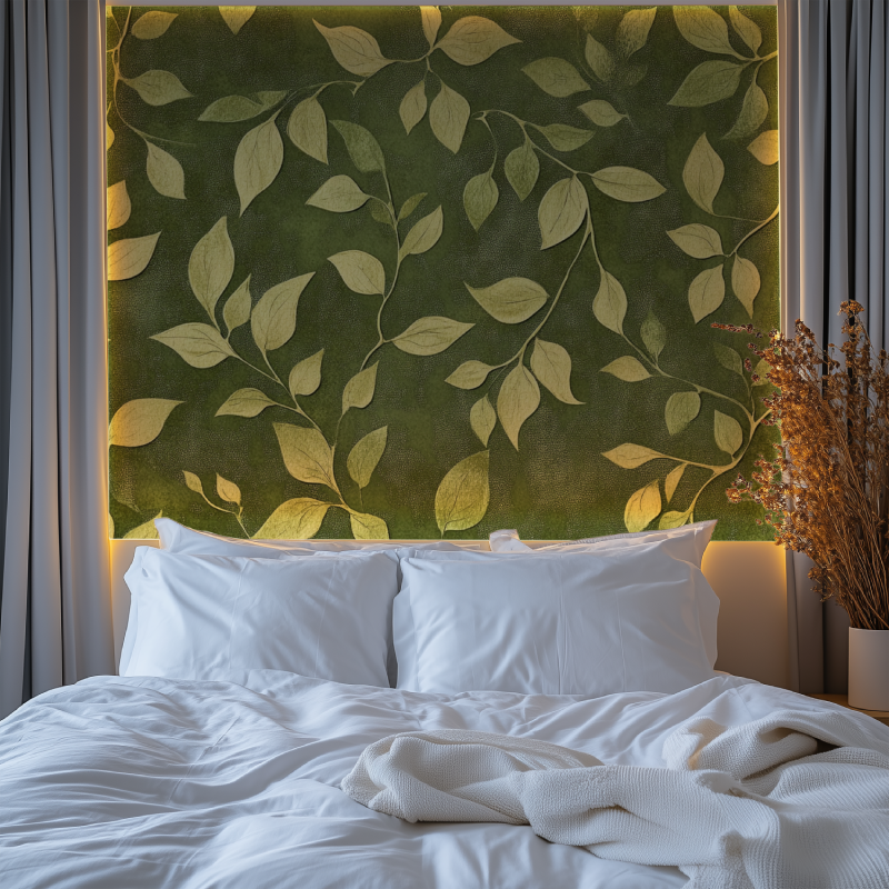 Papier peint vintage plante chambre tendanc