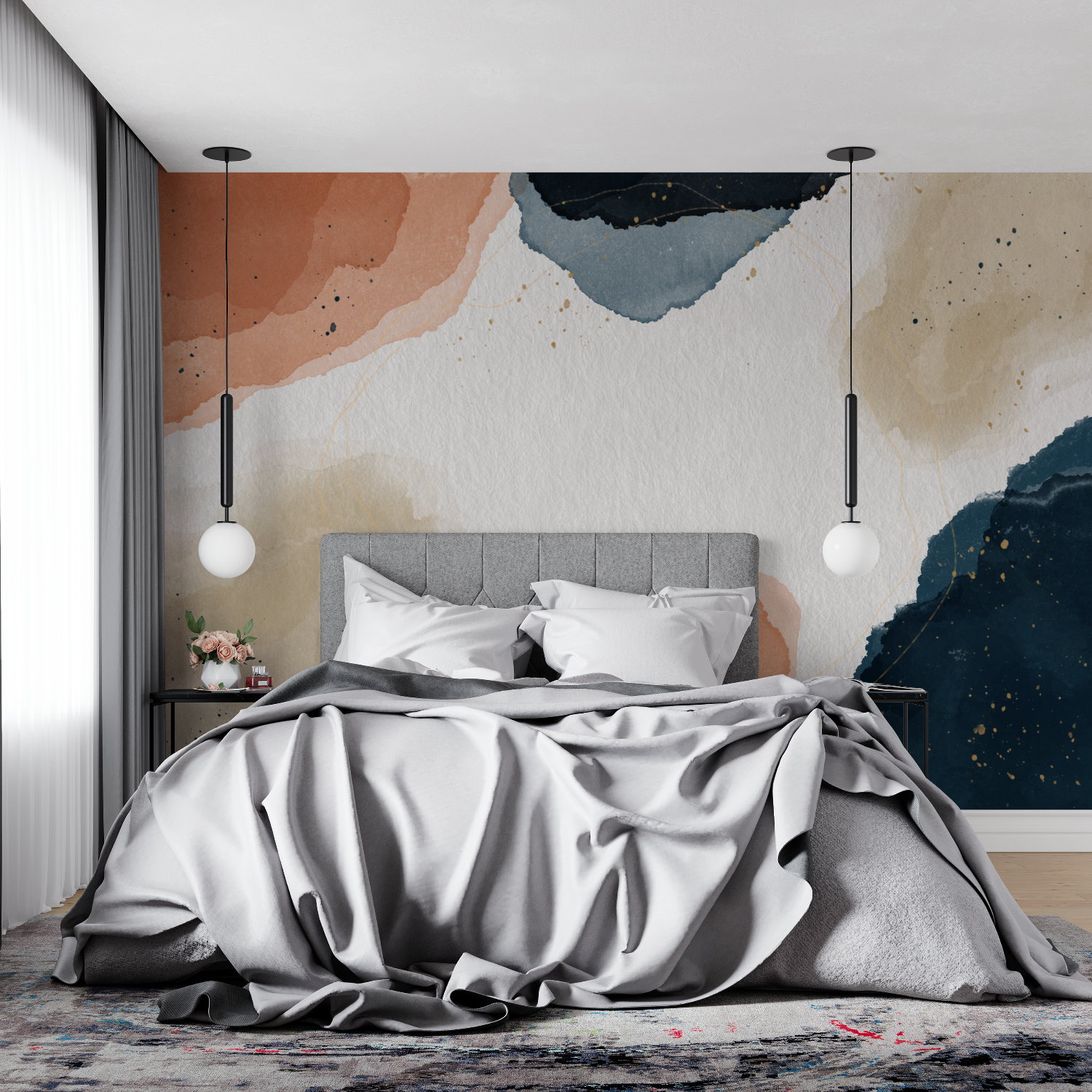 Papier peint aquarelle taches designs 4murs
