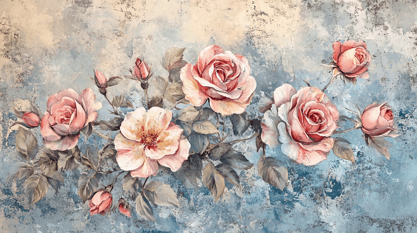 Papier Peint Fleur Vintage