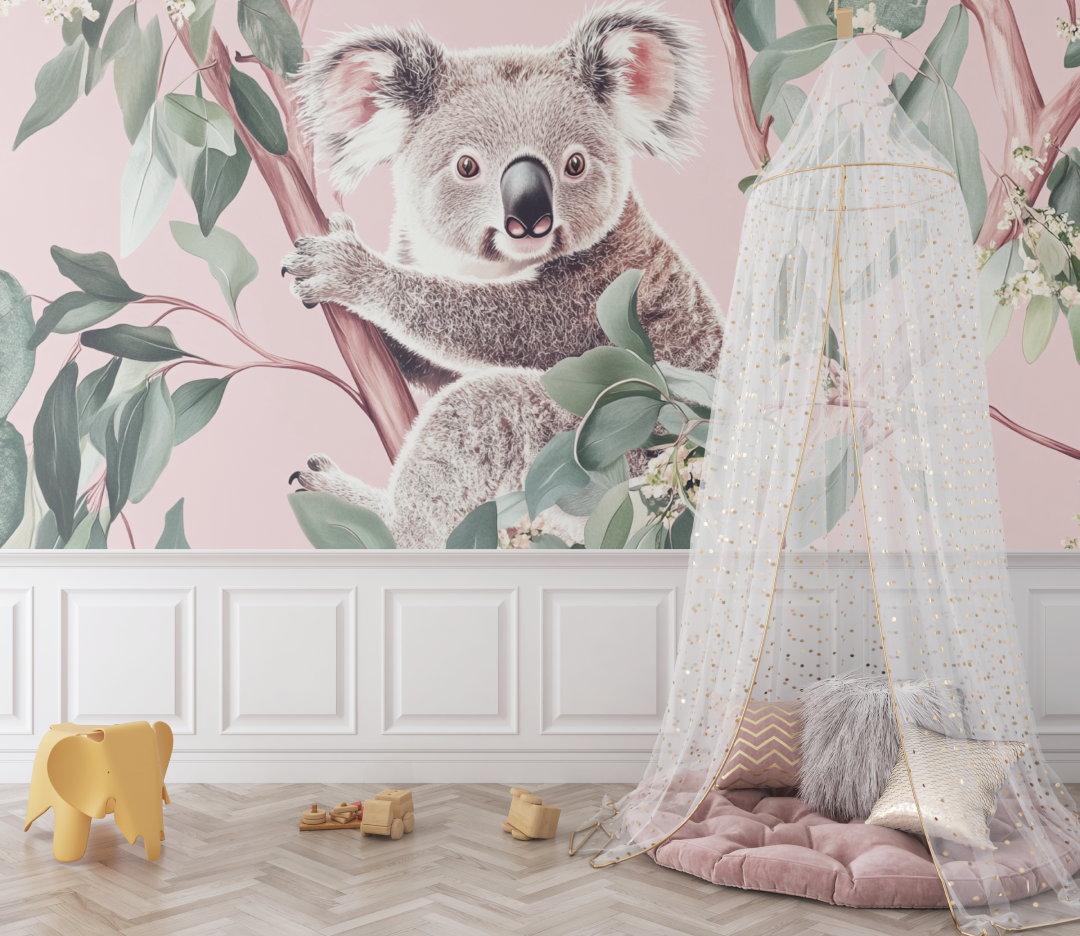 Papier peint koala au lever du jour bebe