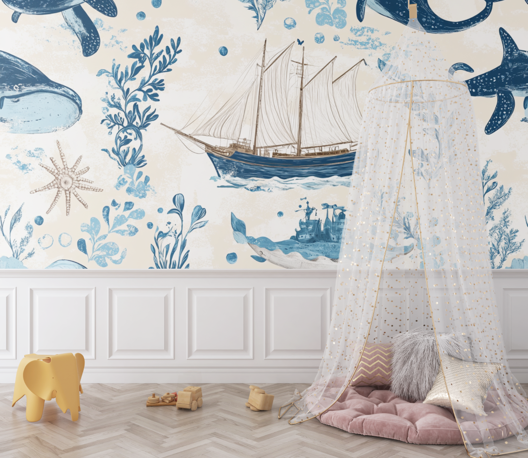 Papier peint marin nautique et ocean bebe