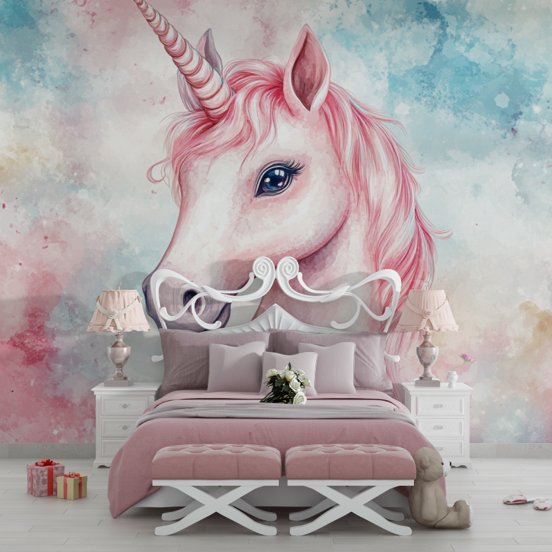 Papier peint licorne 3d elegance 3d chambre filles