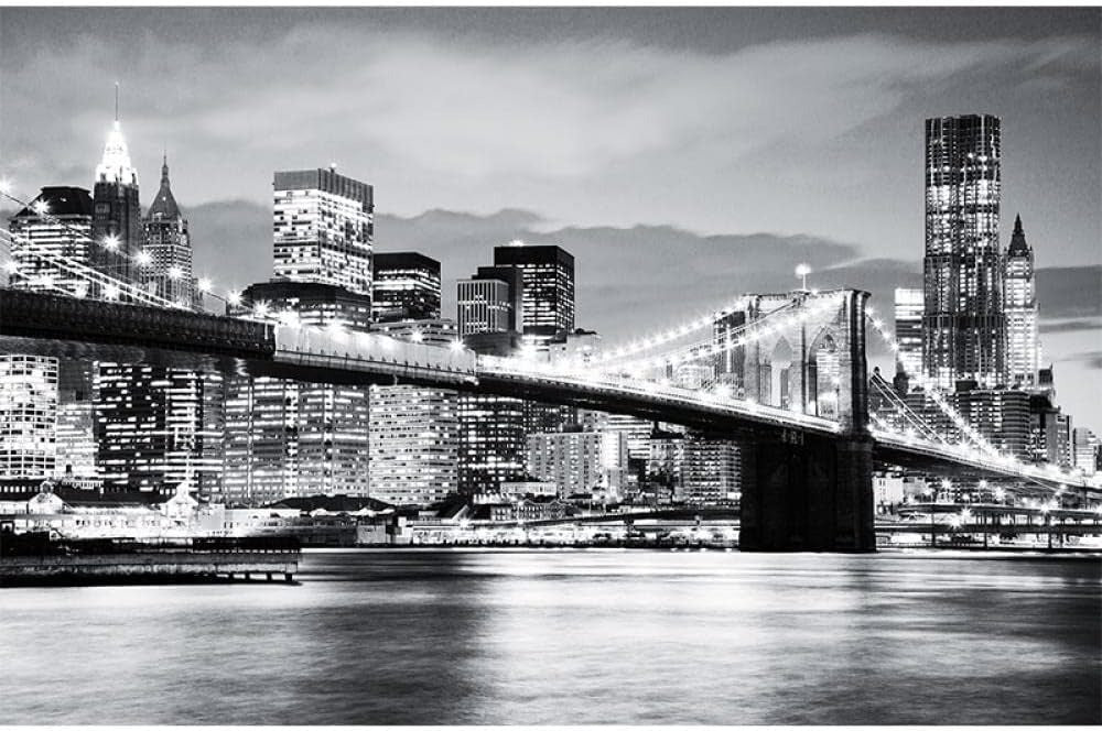 Black and white Brooklyn bridge wallpaper