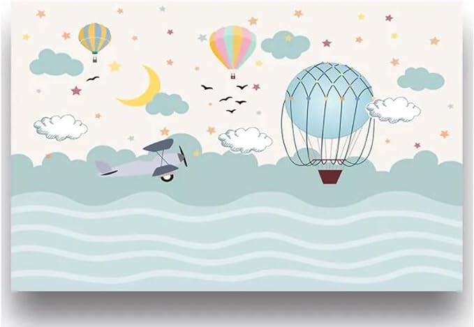 Decorative baby plane wallpaper