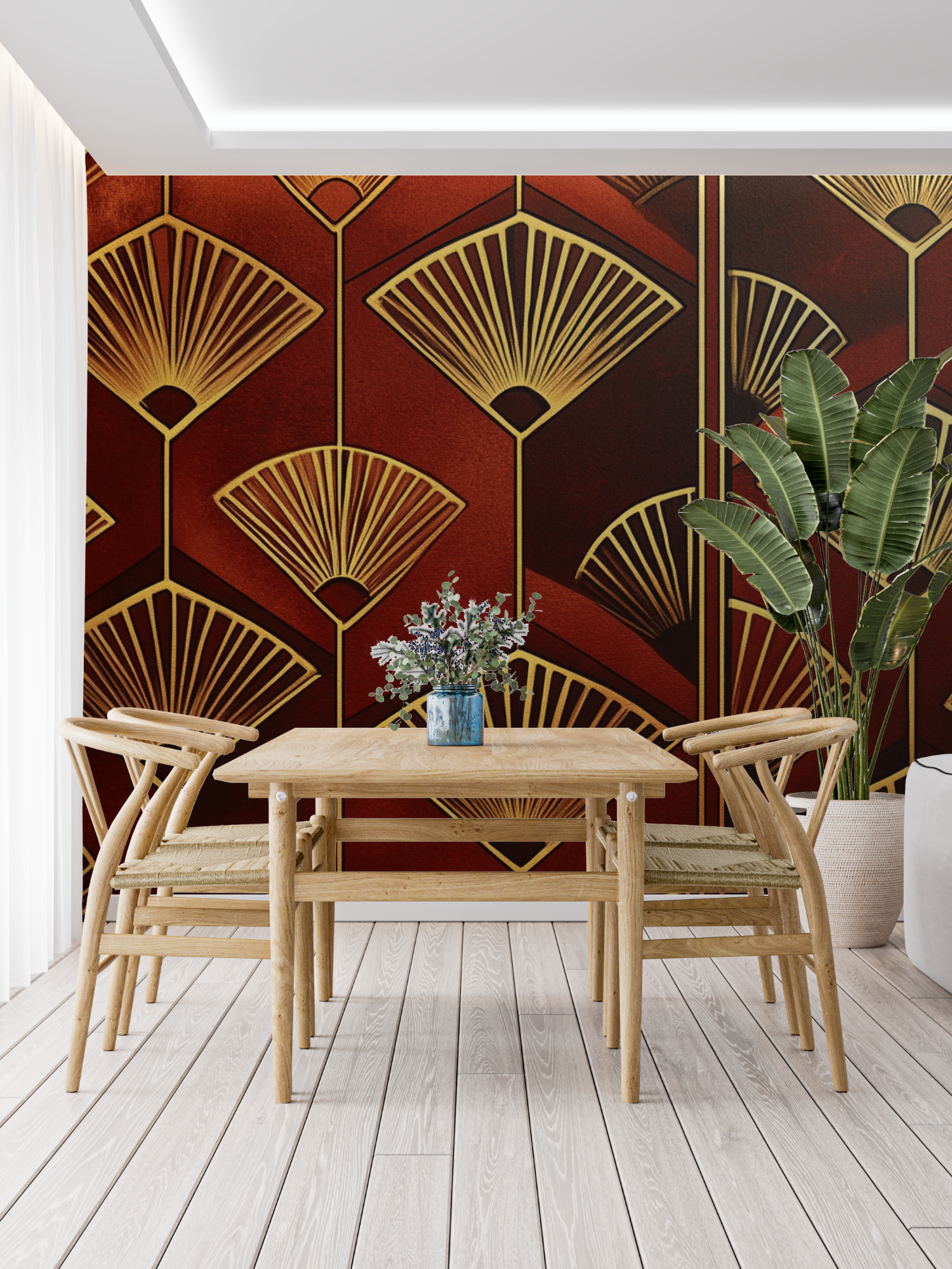 Papier peint terracotta art dec...dance panoramique tendance