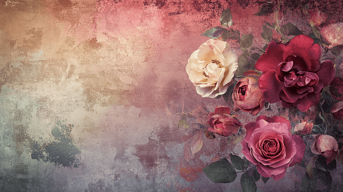 Papier Peint Vintage Grosse Fleurs