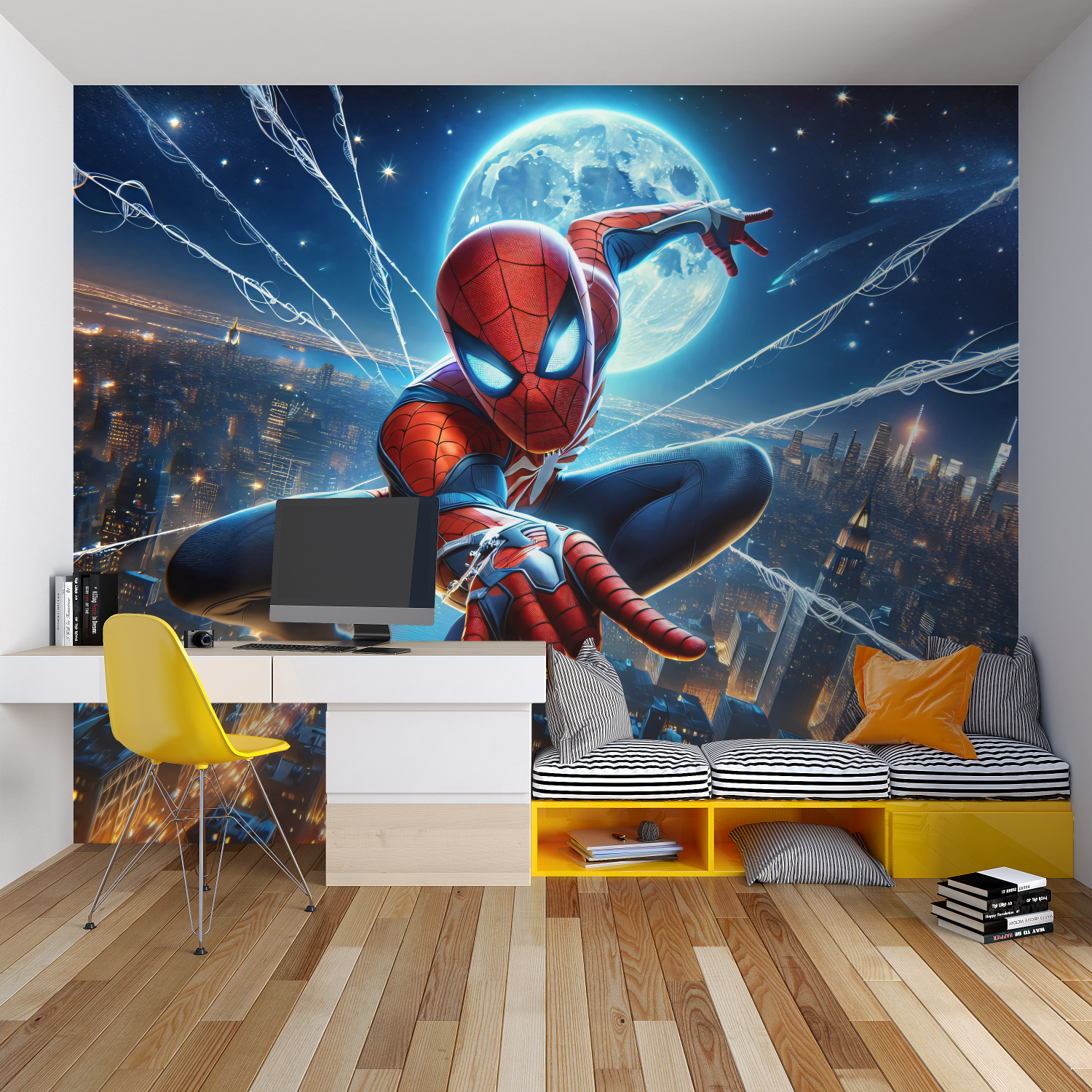 Papier Peint Spiderman Chambre Garçon - tapisserie spiderman