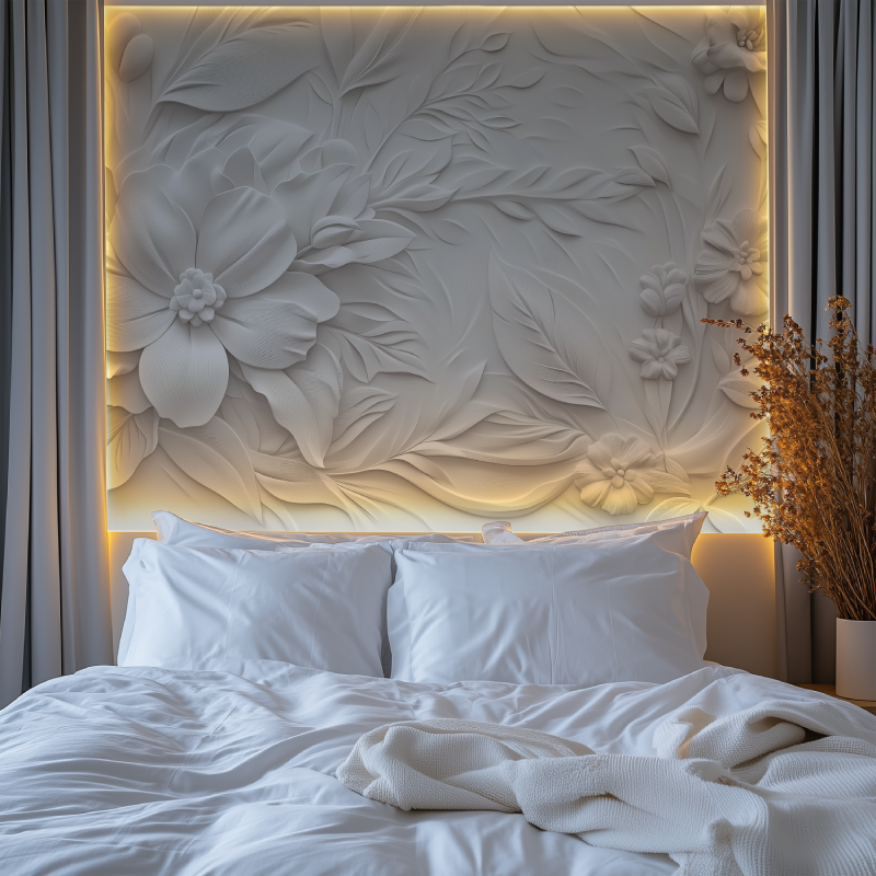 Esthetic white flowers mural wallpaper chambre premium