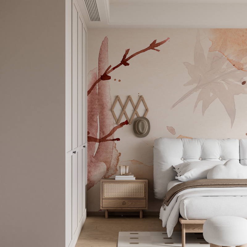 Papier peint aquarelle tendance salon mural