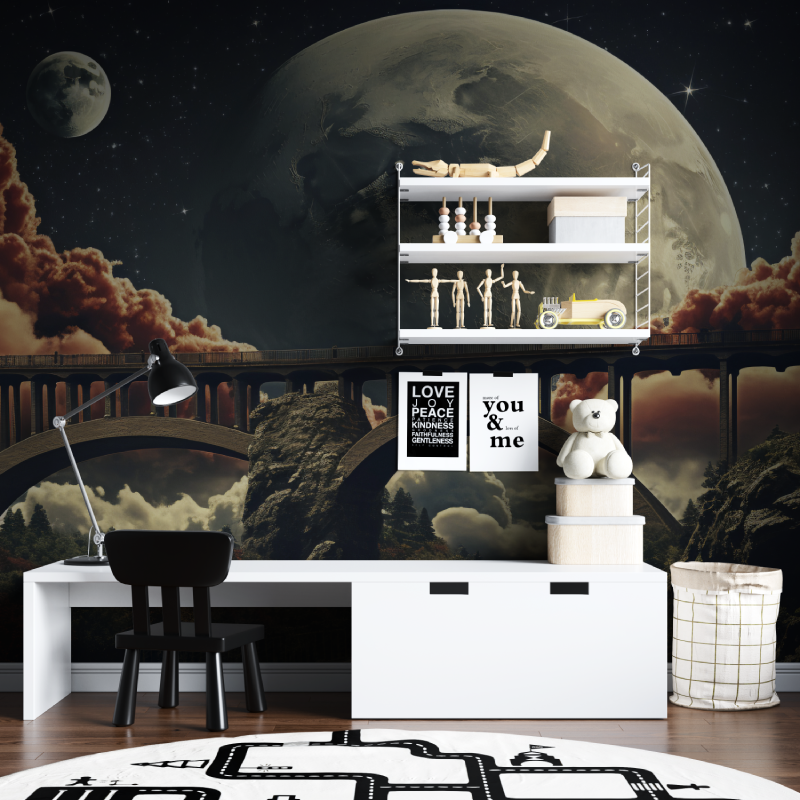 Papier peint espace chambre tapisserie chambre ados