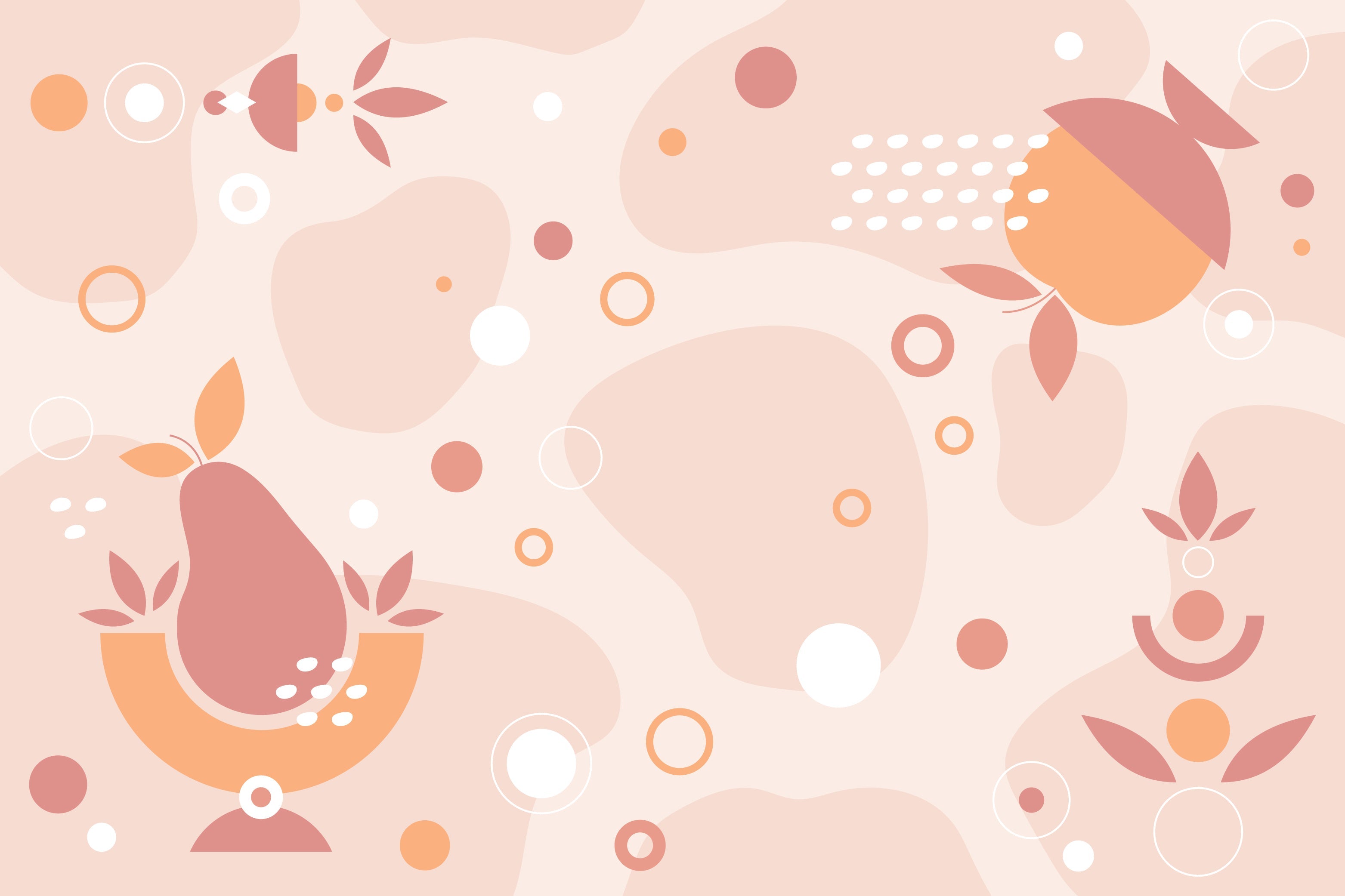 Papier peint bébé Formes abstraites roses