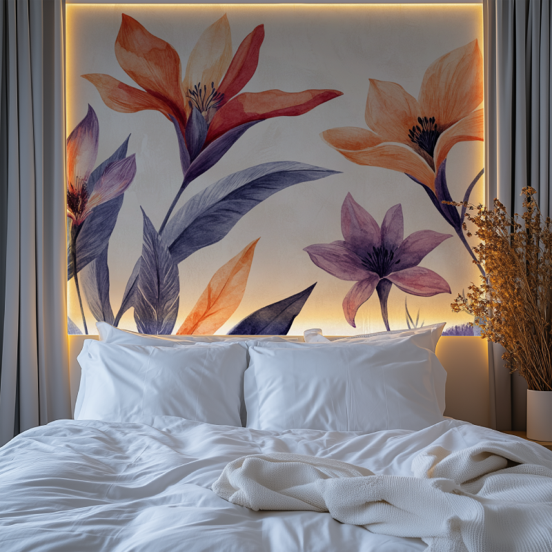 Papier peint fleur du paradis chambre premium