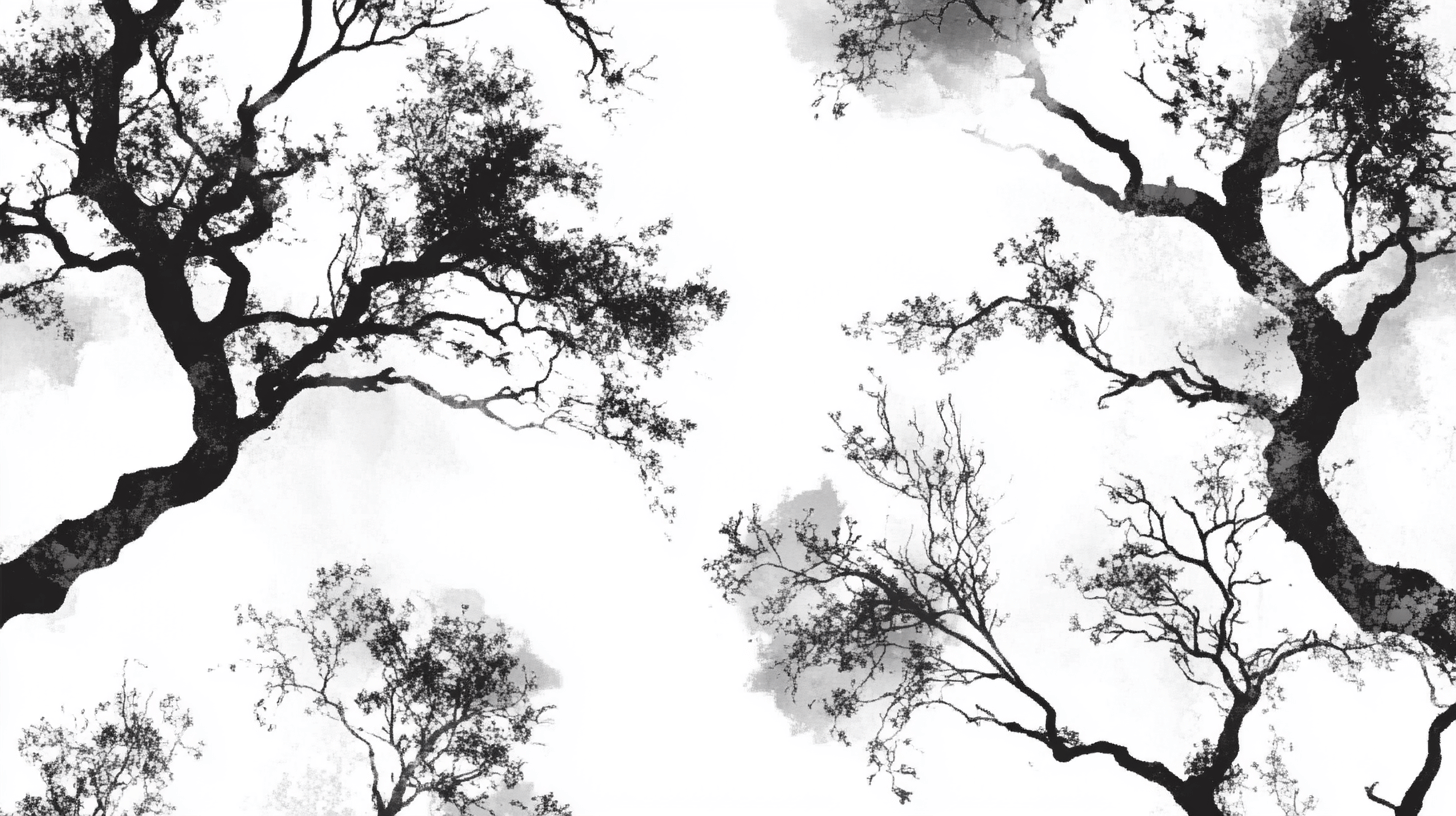 Papier Peint Arbre Noir