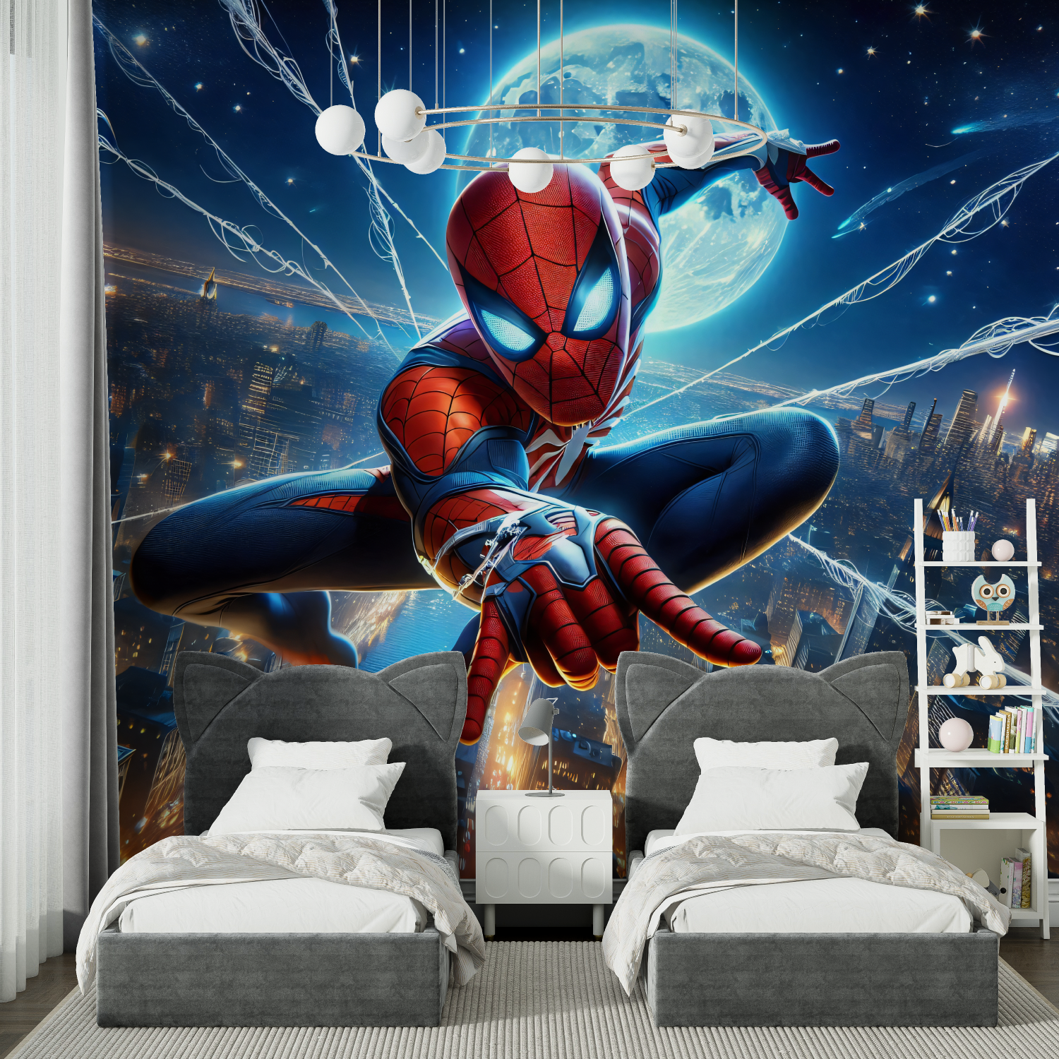Papier Peint Spiderman Chambre Garçon - chambre garçon lit