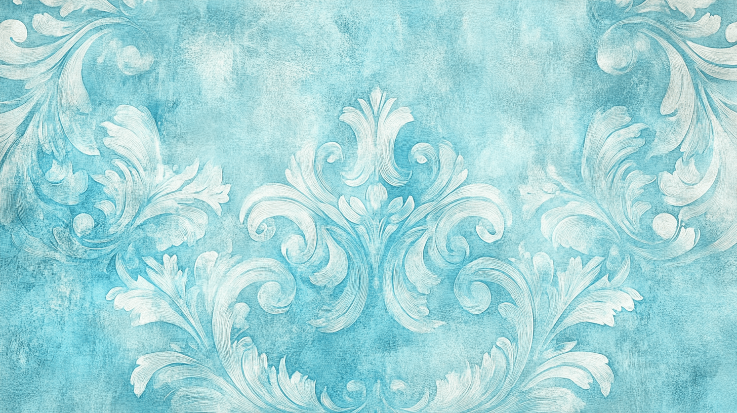 Papier Peint Vintage Turquoise