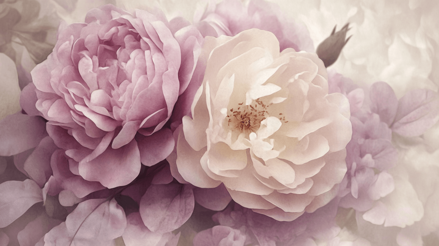 Papier Peint Grosses Fleurs Vintage