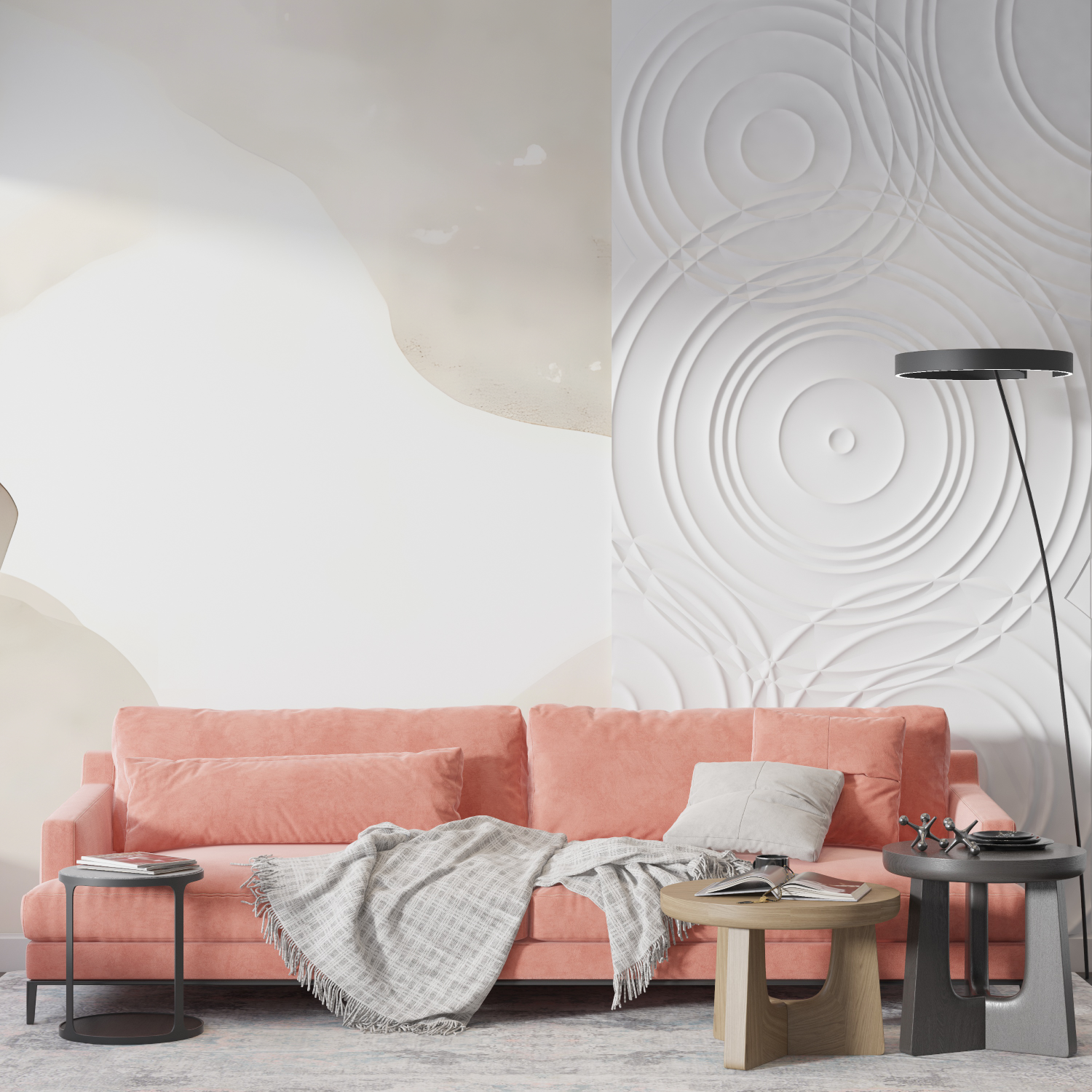 Papier peint aquarelle design mur