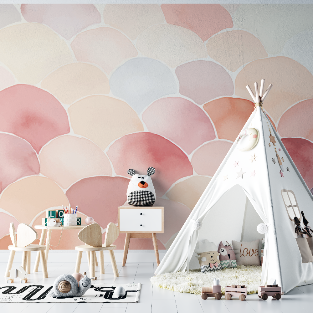 Papier peint Arc-en-ciel bohème bébé - bebe unisexe