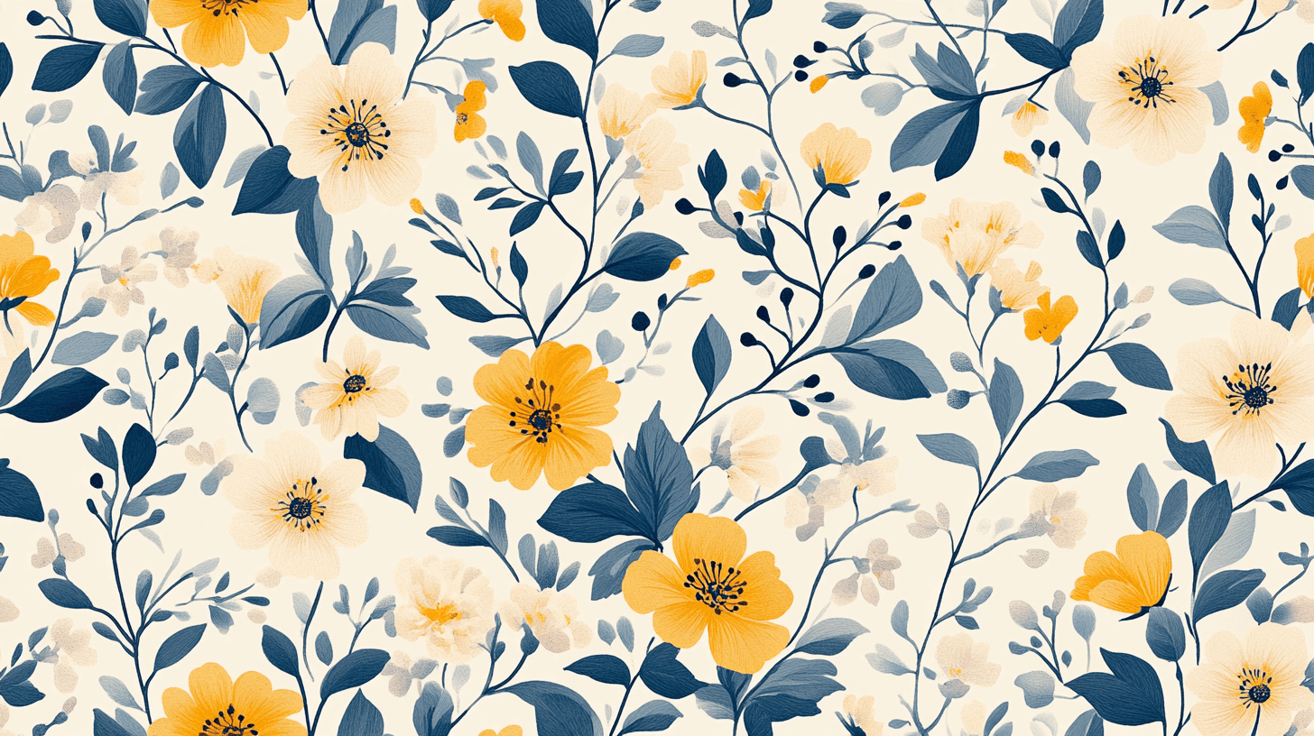 Papier Peint Scandinave Vintage Fleurs