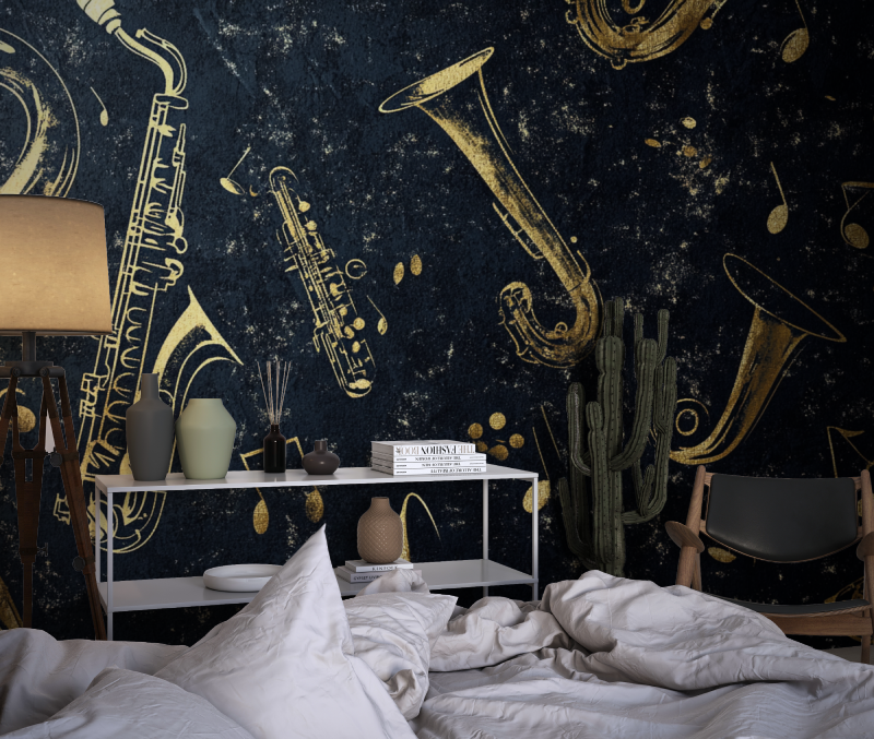 Papier peint crooner chambre dado1