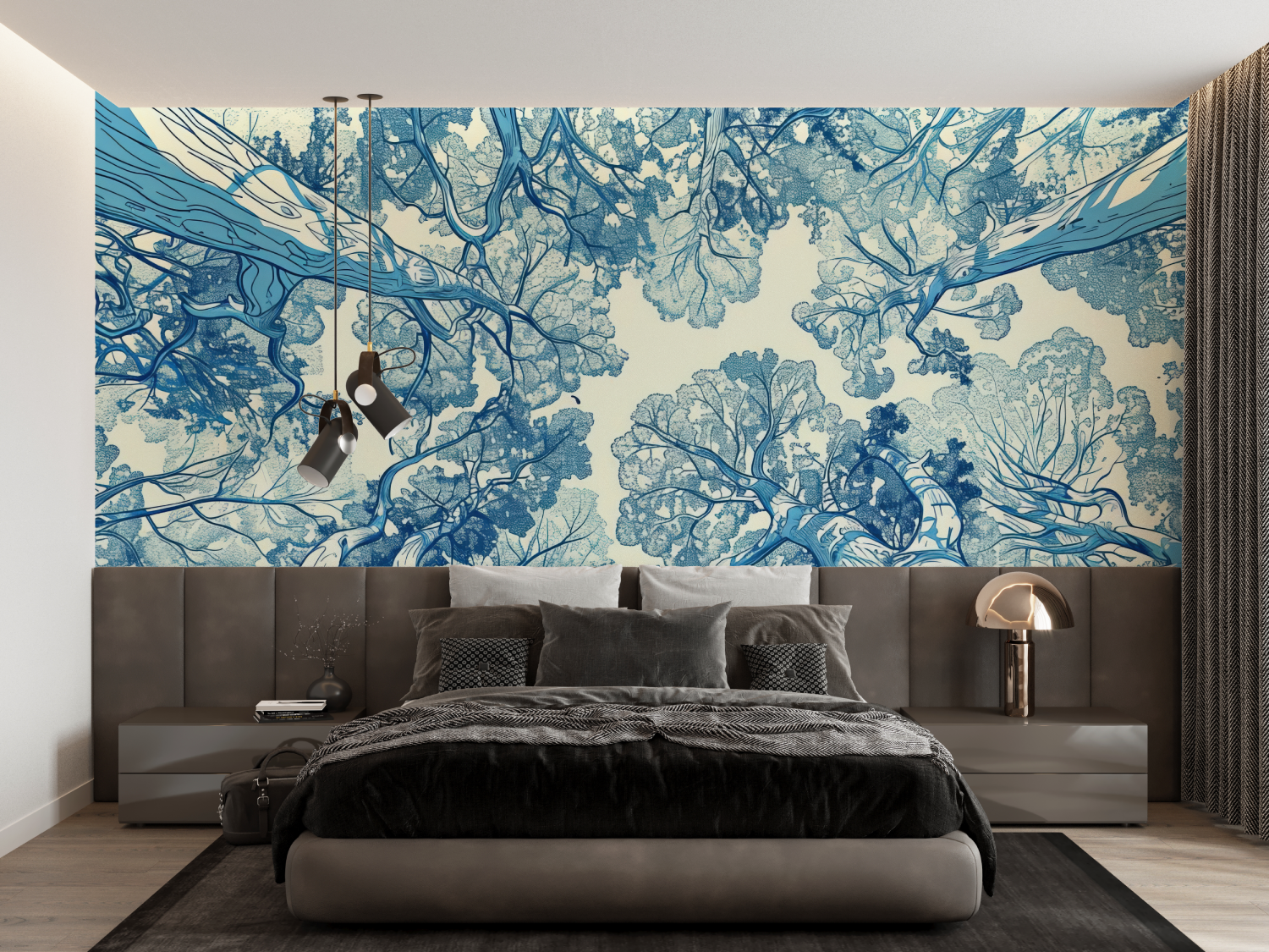 Papier Peint Toile De Jouy Revisité - tapisserie