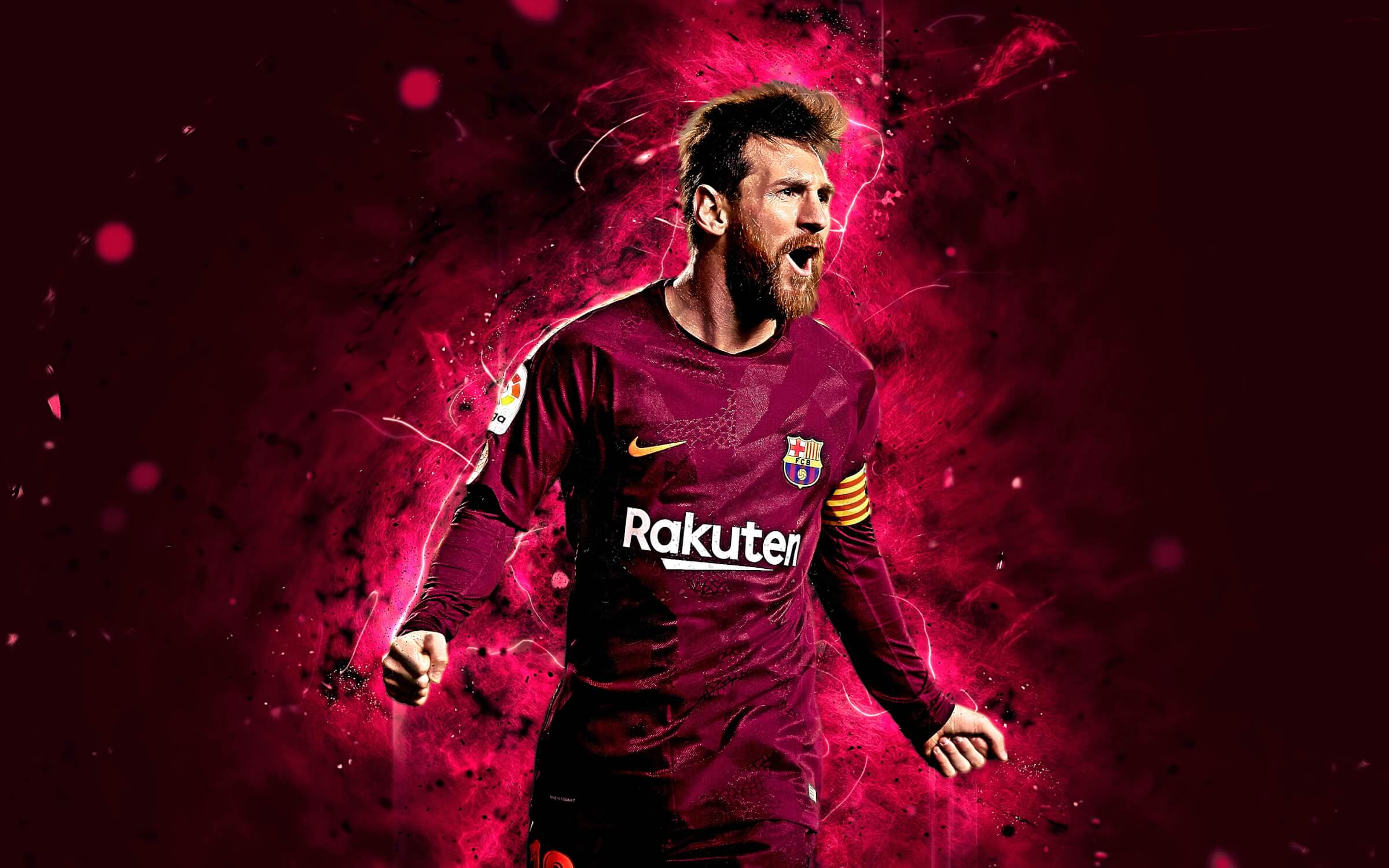 Papier Peint Messi Rouge Superstar