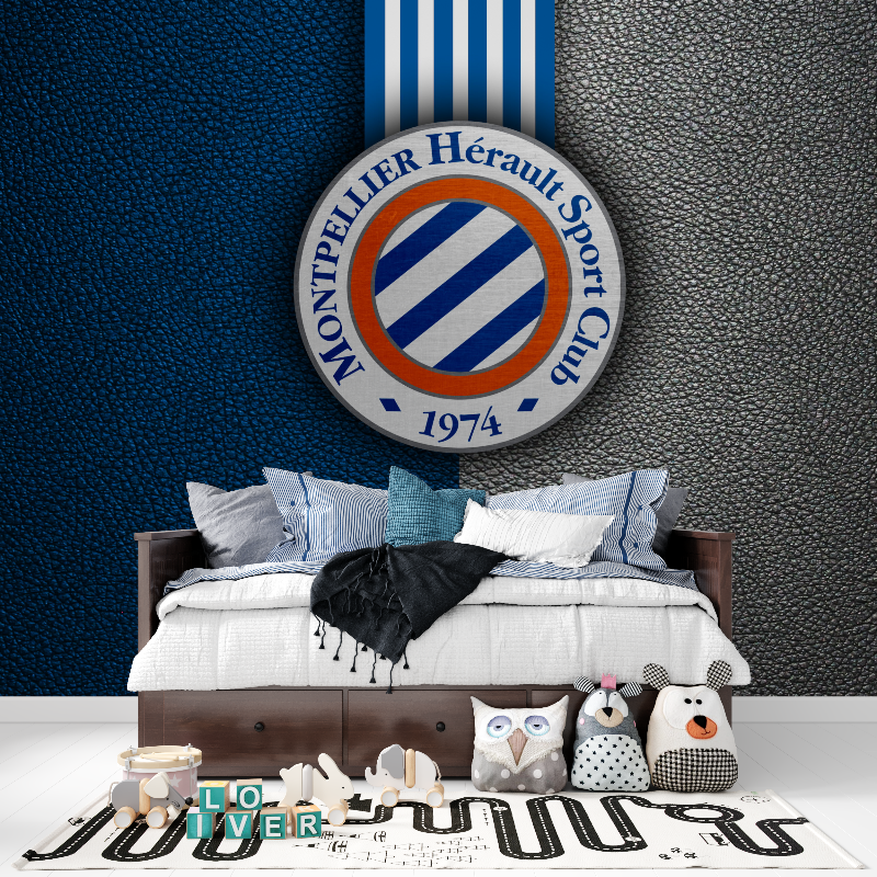 Papier peint chambre ado foot en feu tapisserie pour ado