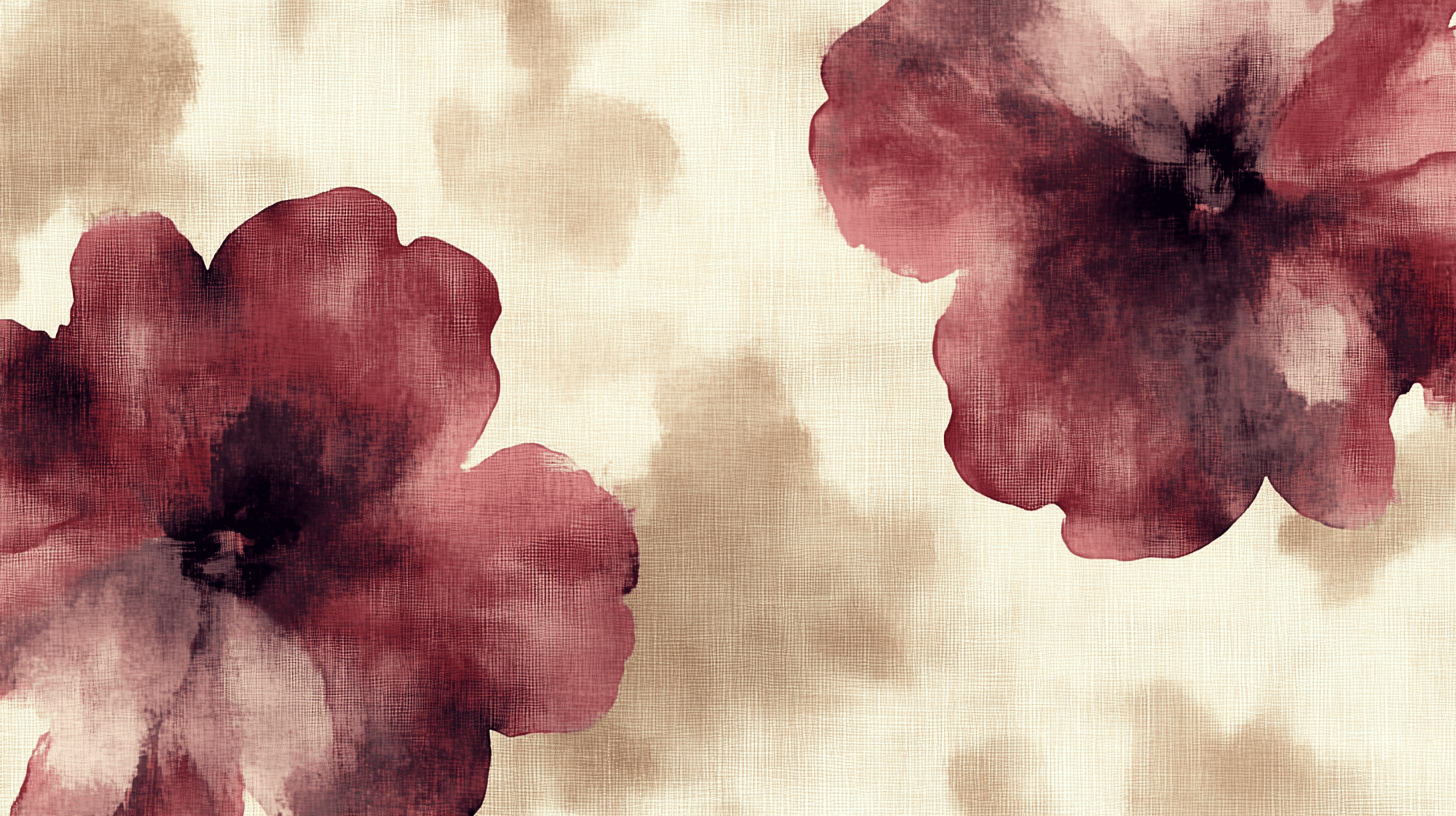 Papier Peint Fleur Bordeaux