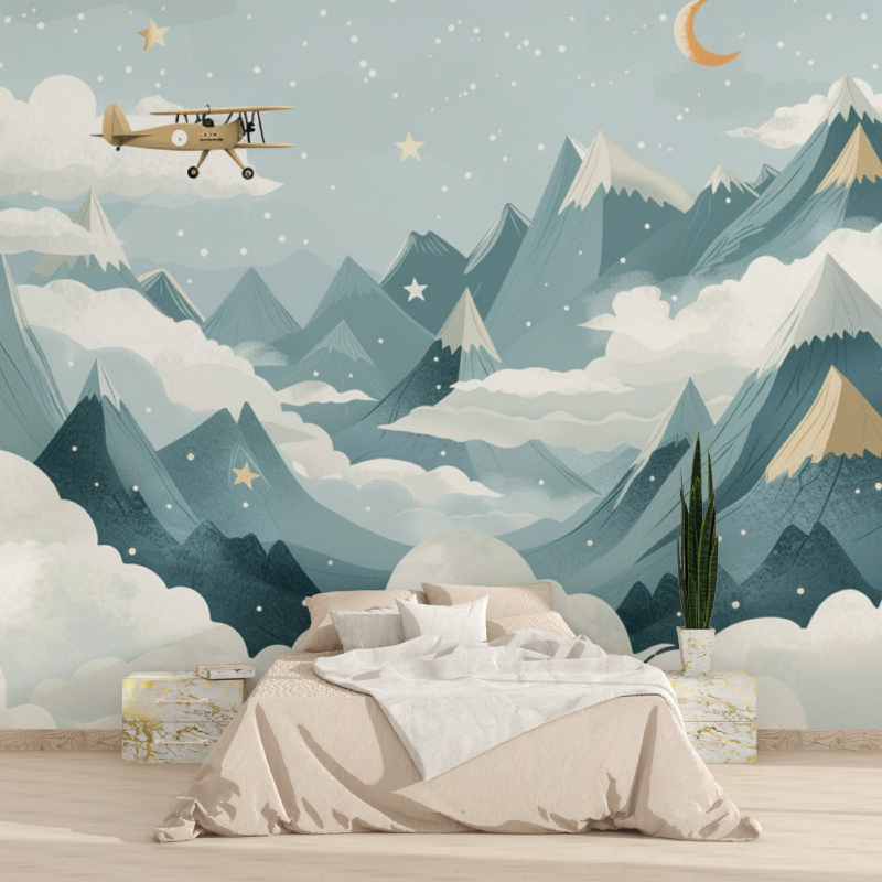 Papier peint panoramique scandi...gne enfant tapisserie 2025