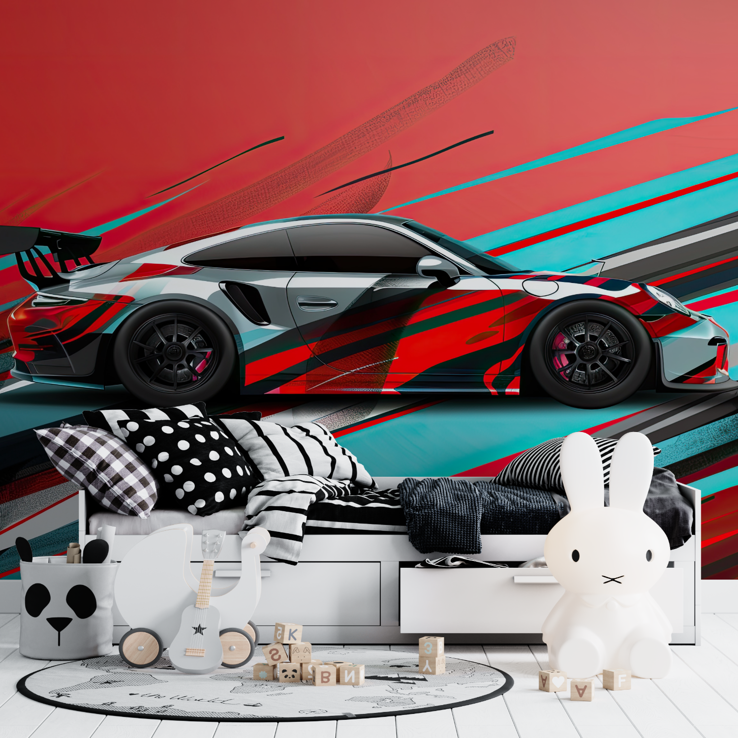Papier peint poster voiture de sport tapisserie ado