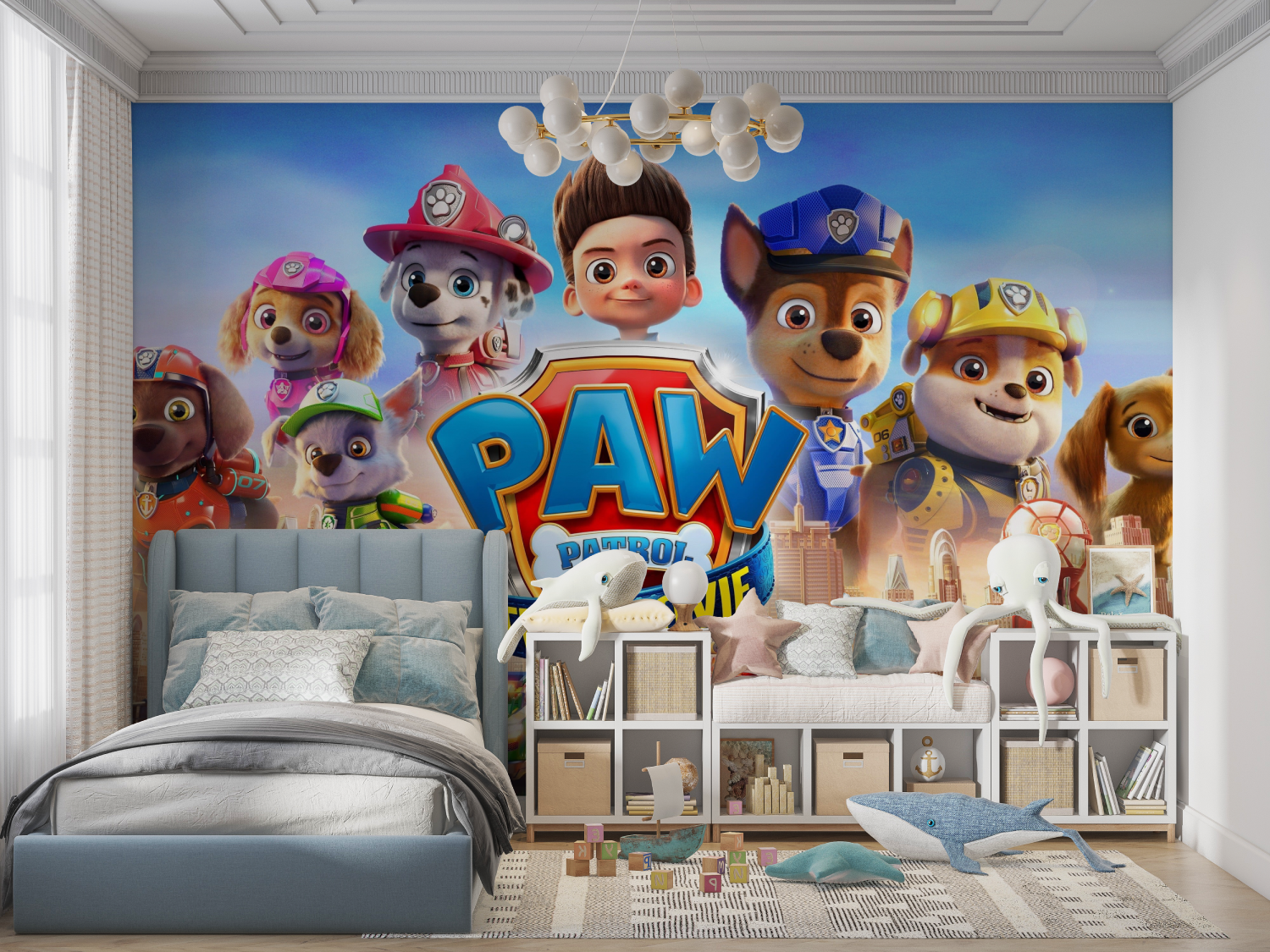 Papier peint pat patrouille amis panoramique garcon