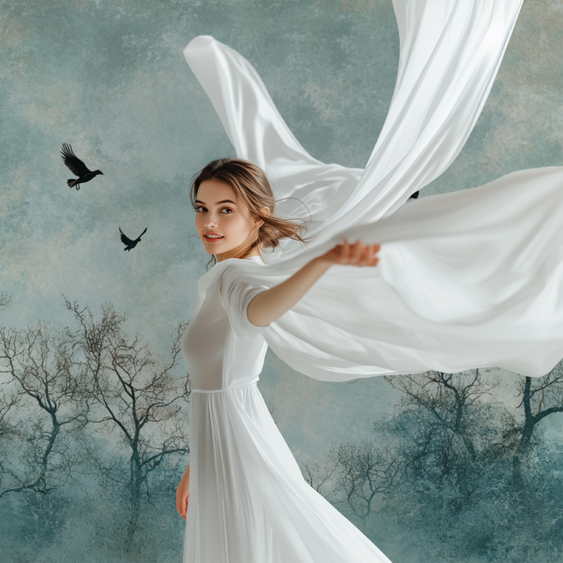 Papier peint arbre oiseaux modele