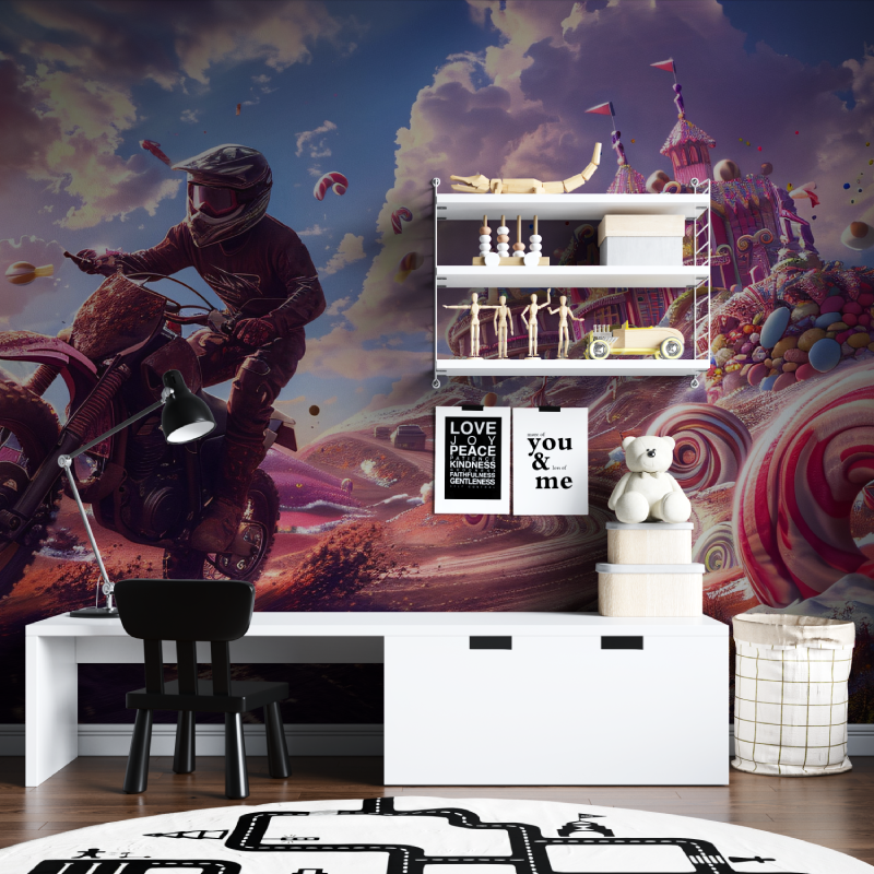 Papier peint 3d chambre ado mot...ss tapisserie chambre ados