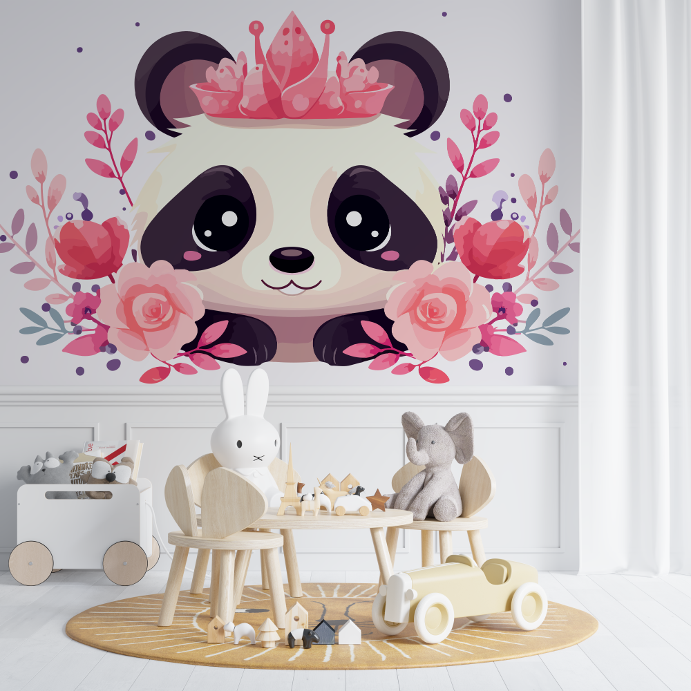 Papier peint panda pour enfant chambre de bebe