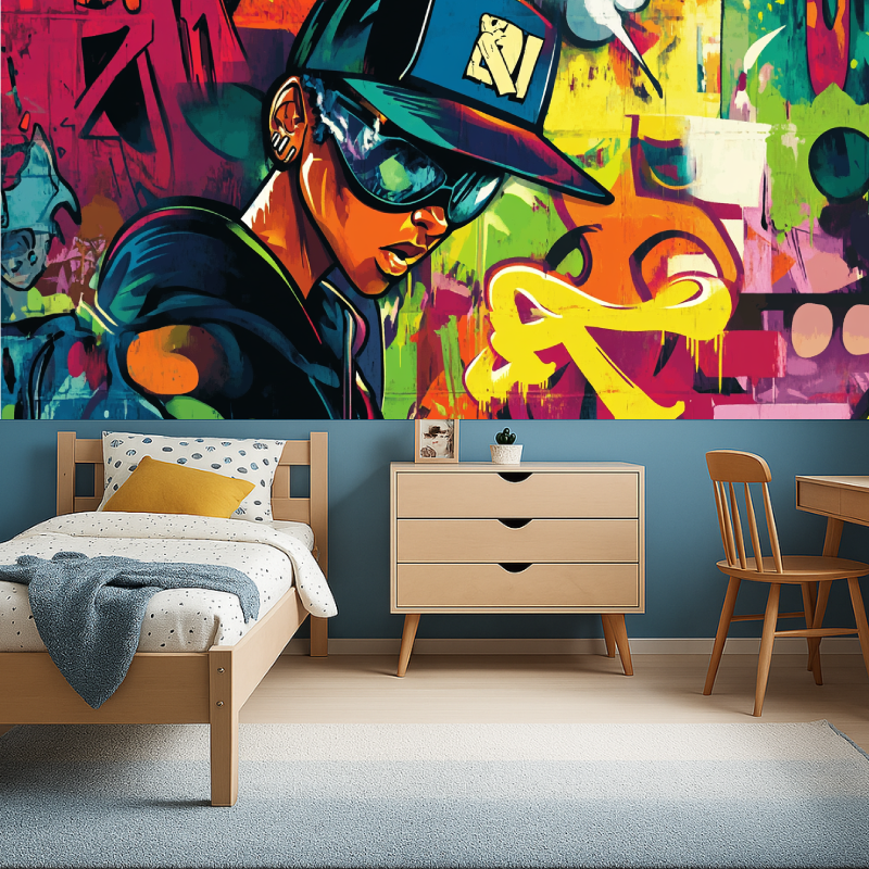 Papier peint rap street art garcon456