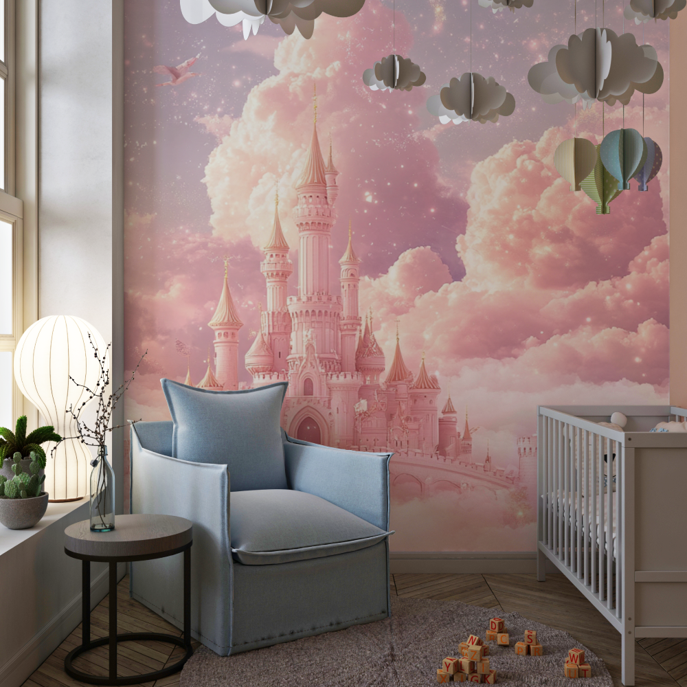 Papier peint chambre fille chateau chambre de fille
