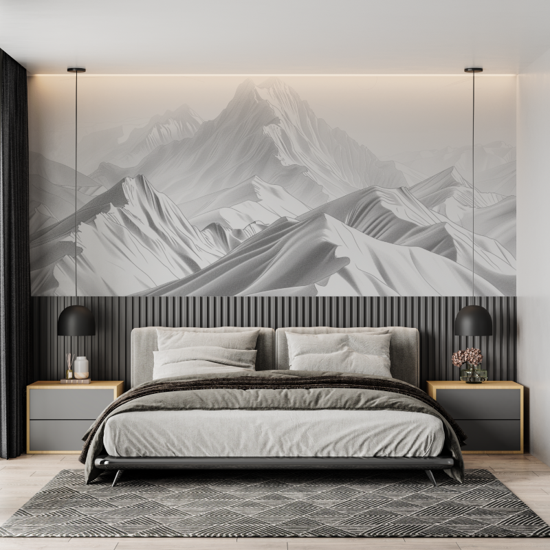 Papier peint restaurant montagn...aphique style mural adulte