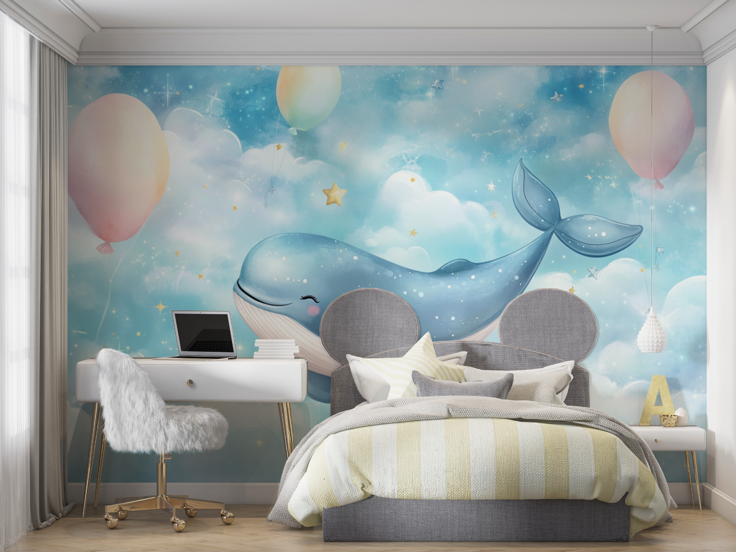 Papier peint marin nuage avec t...ne mur chambre panoramique