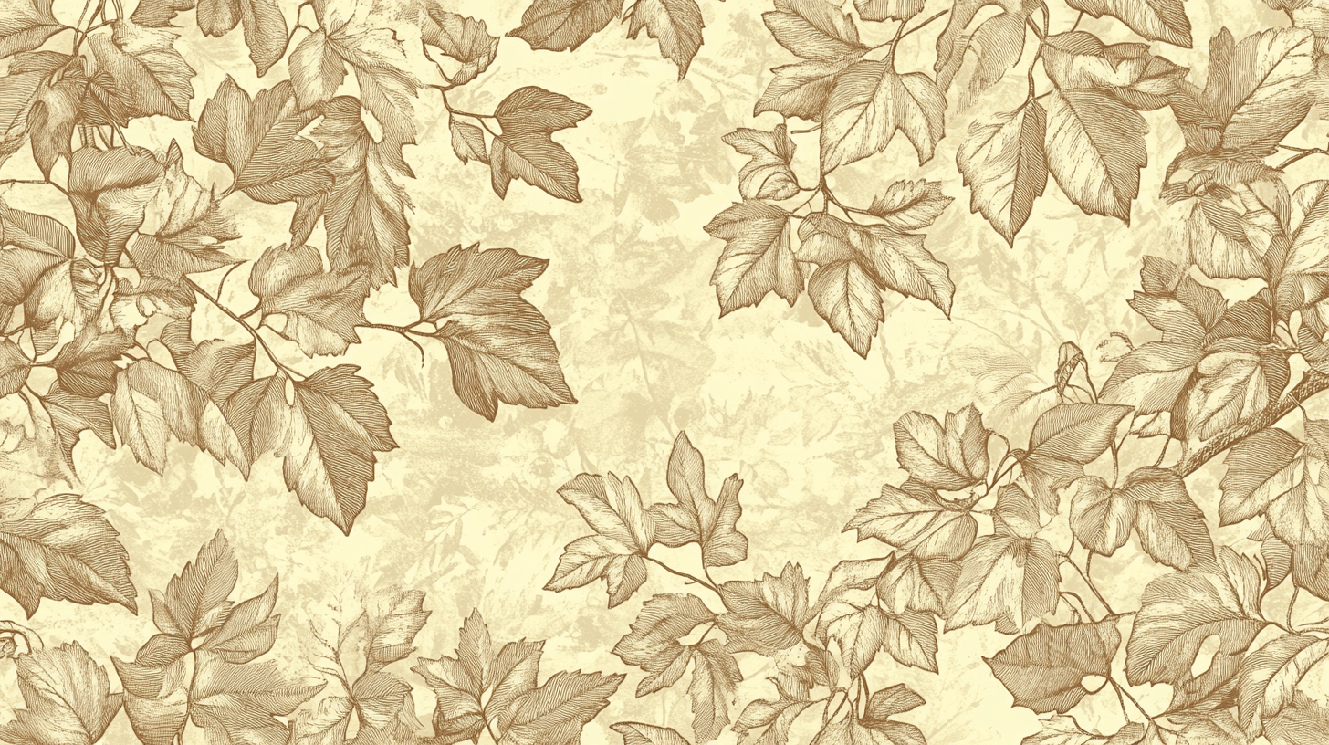 Papier Peint Vintage Feuilles Animaux