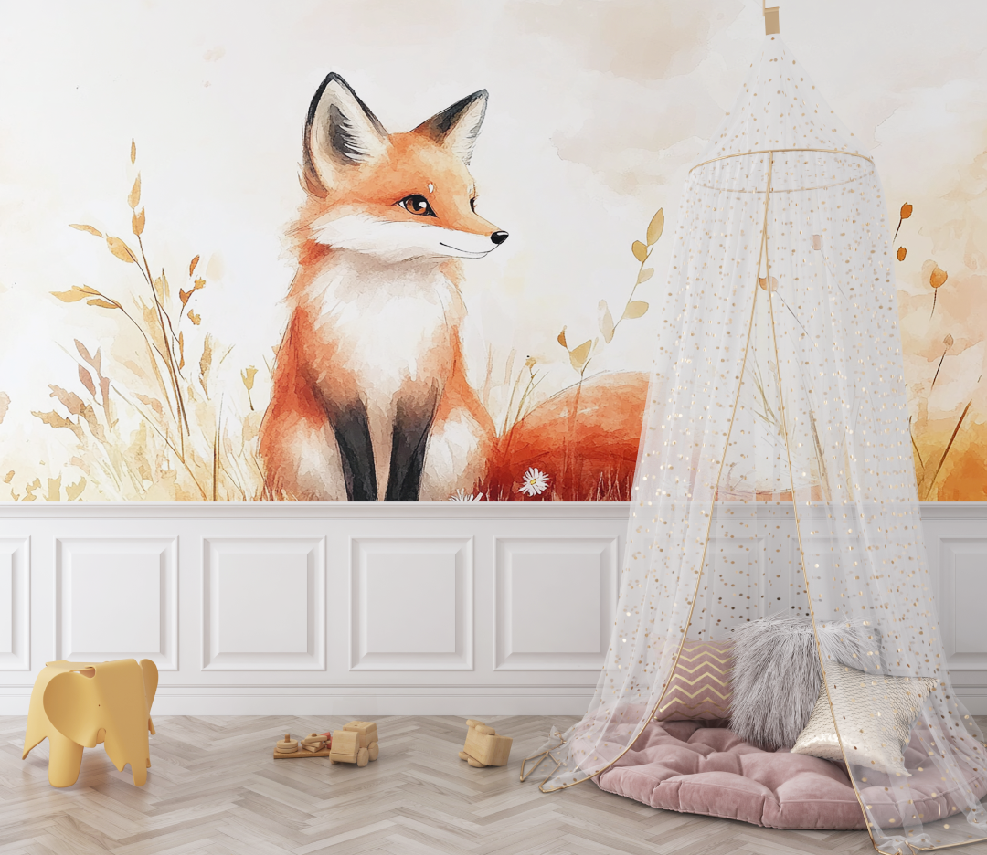 Papier peint renard pour chambre bebe bebe